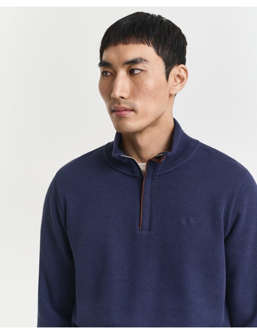 Sweatshirt halp-zip Azul