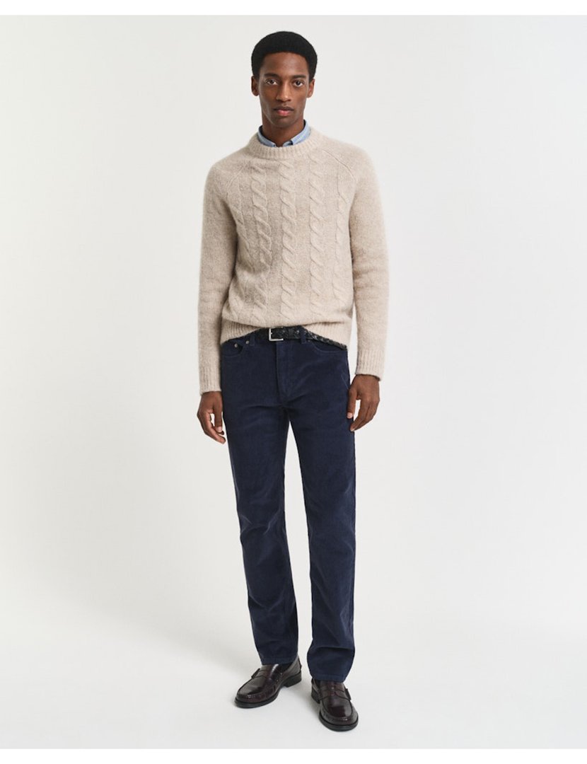 Calças regular cord Azul