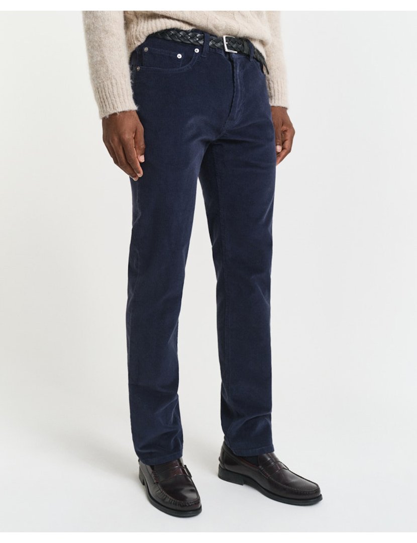 Calças regular cord Azul