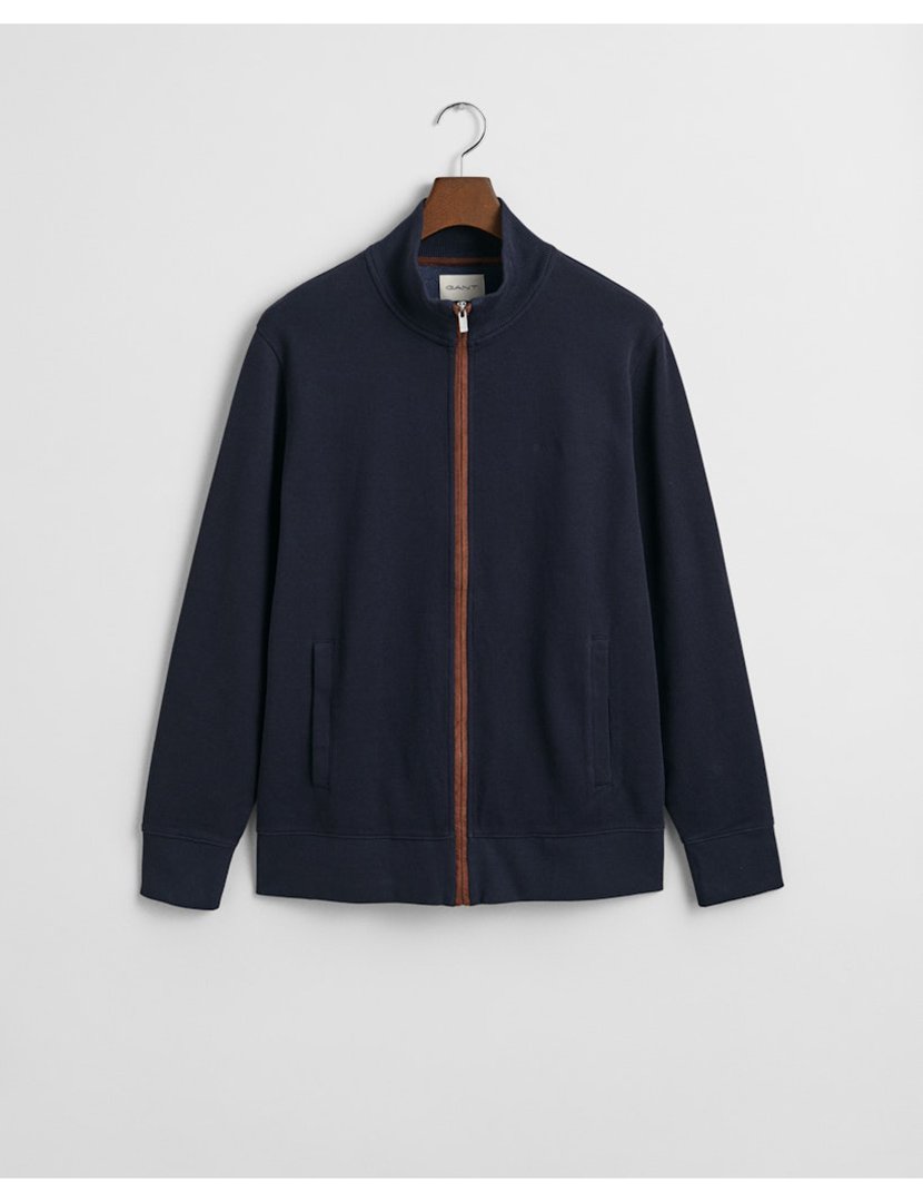 Casaco sacker rib full-zip Azul