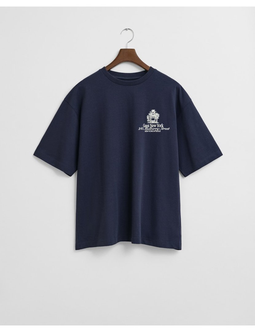 T-shirt Gráfica Azul