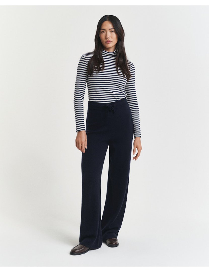 Calças de malha Azul