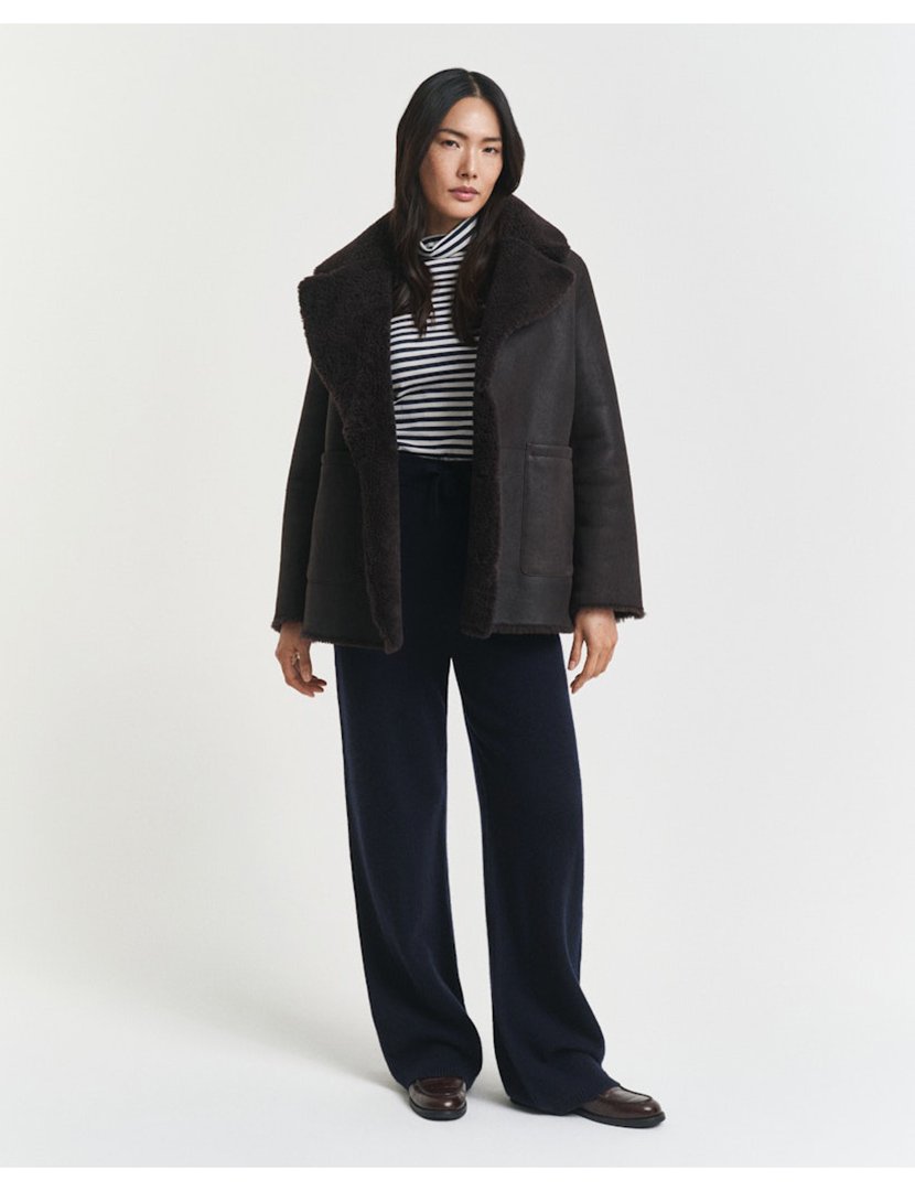 Calças de malha Azul