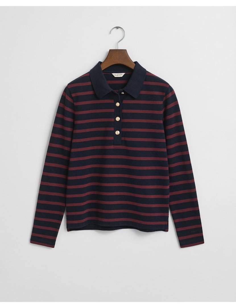 Pólo de manga comprida Azul