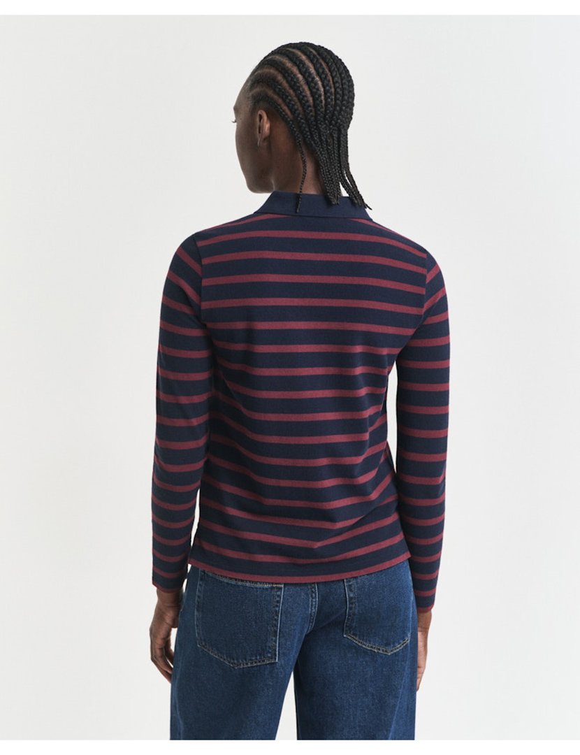 Pólo de manga comprida Azul