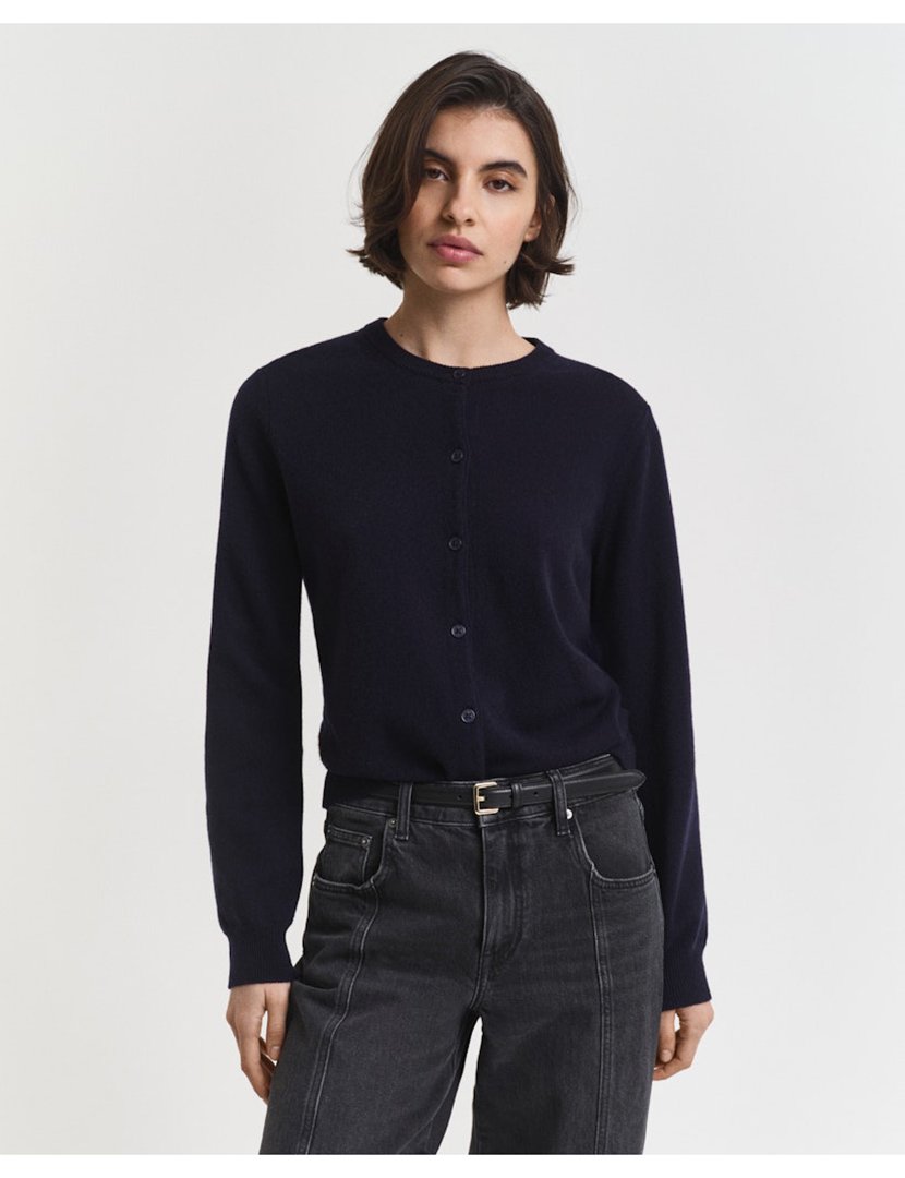 Cardigan de malha com butões Azul