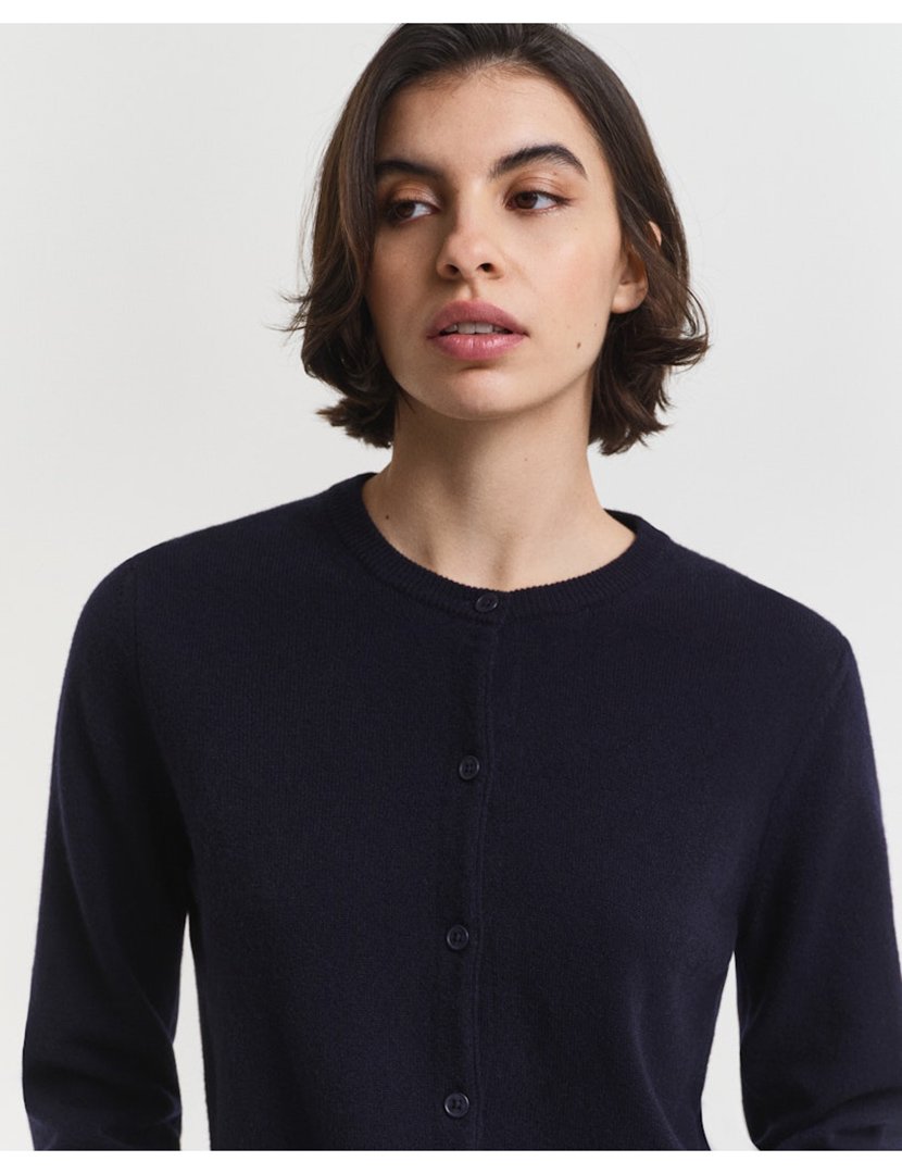 Cardigan de malha com butões Azul