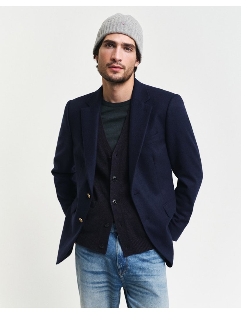 Blazer de flanela Azul