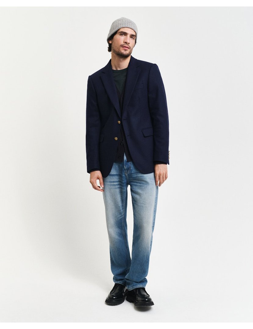 Blazer de flanela Azul