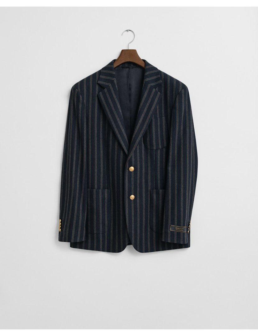 Blazer de flanela riscas Azul