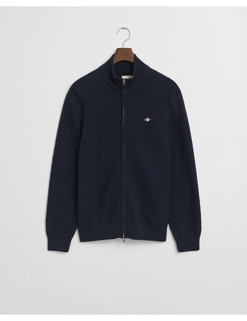 Cardigan com fecho Azul