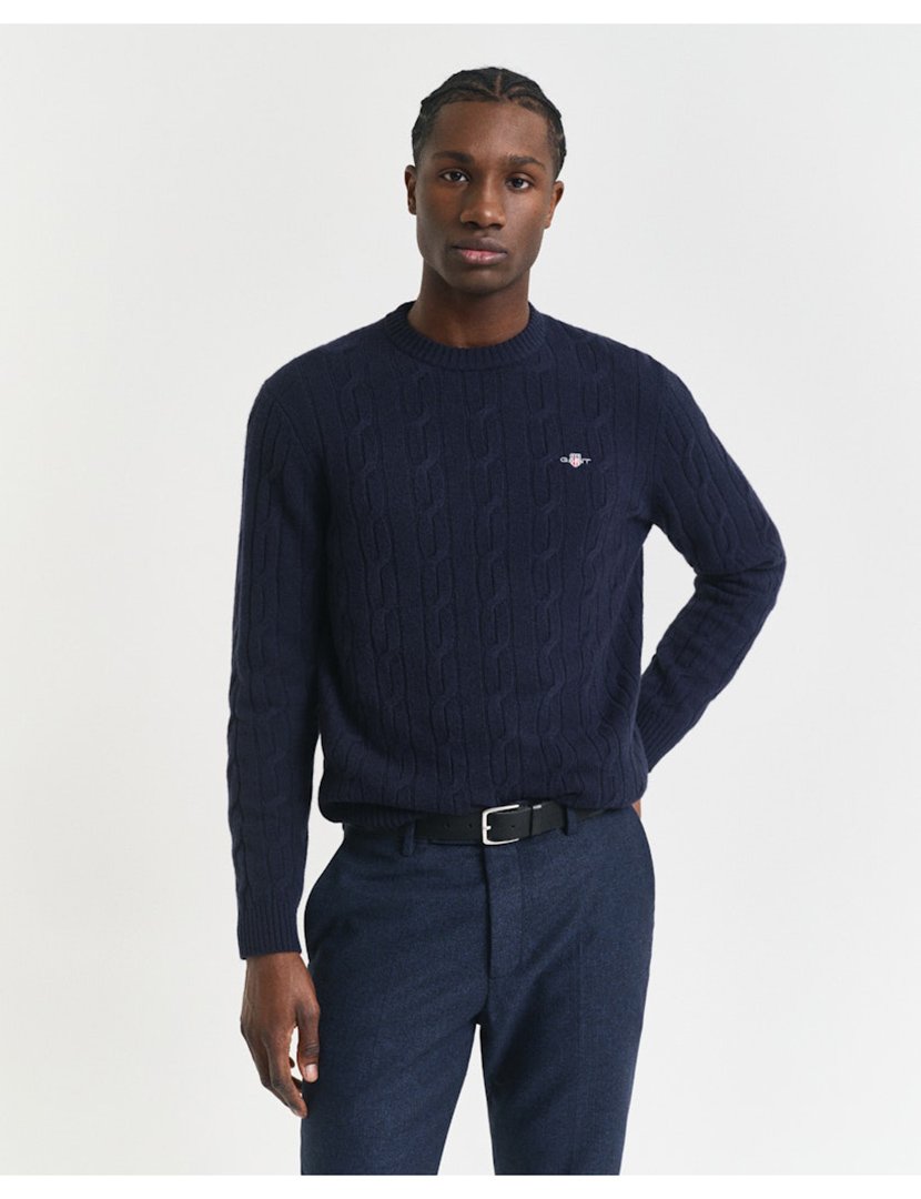 Camisola de lã Azul