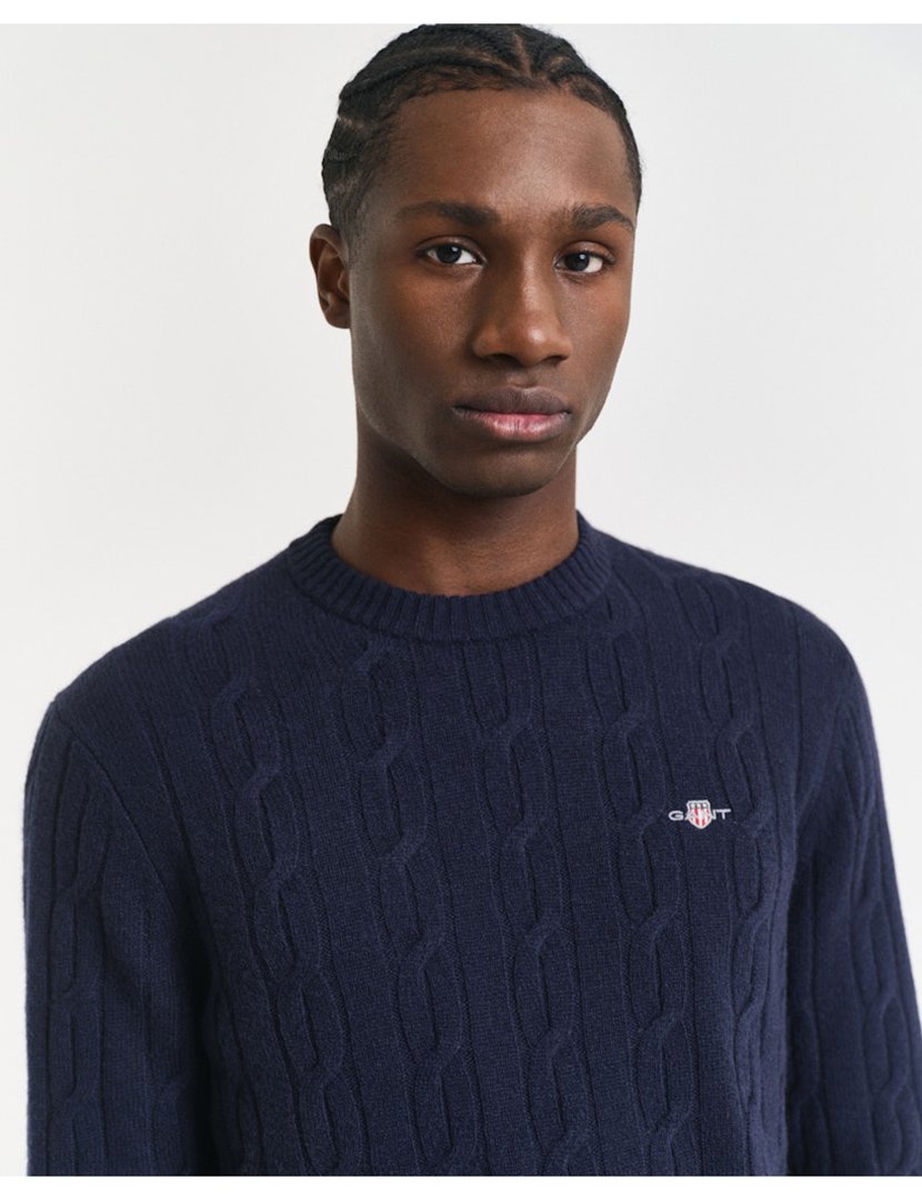 Camisola de lã Azul