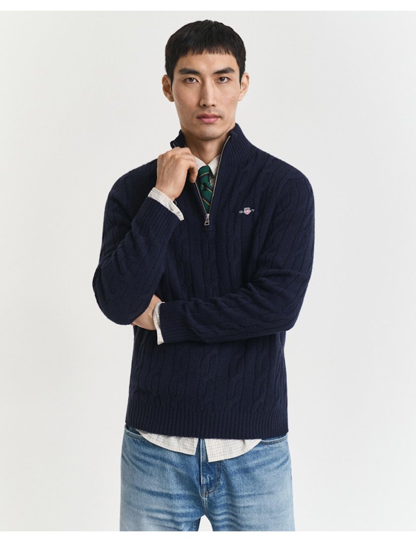 Pullover half-zip Azul
