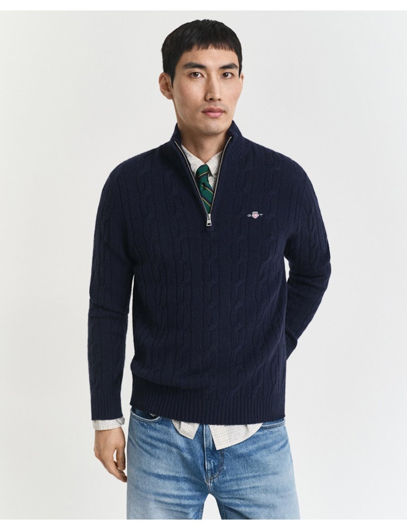 Pullover half-zip Azul