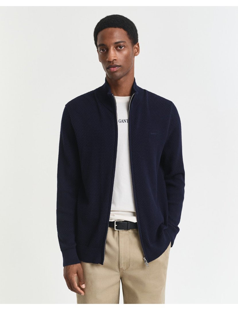 Cardigan com fecho Azul