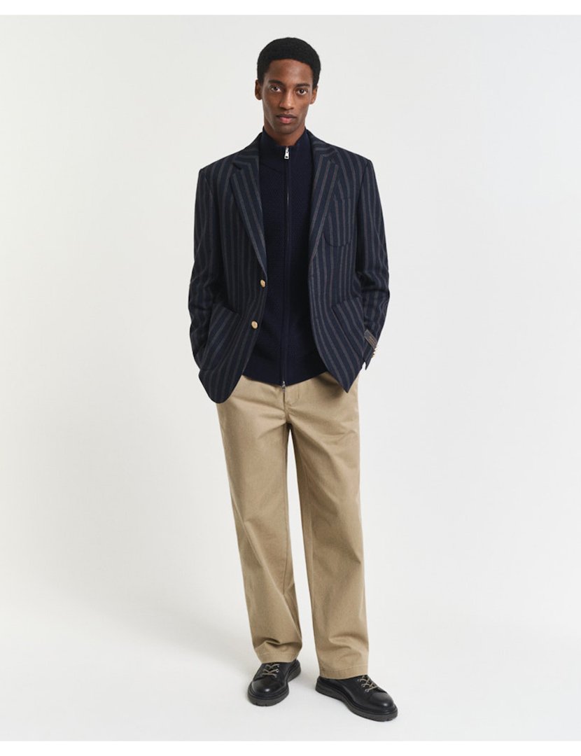 Cardigan com fecho Azul