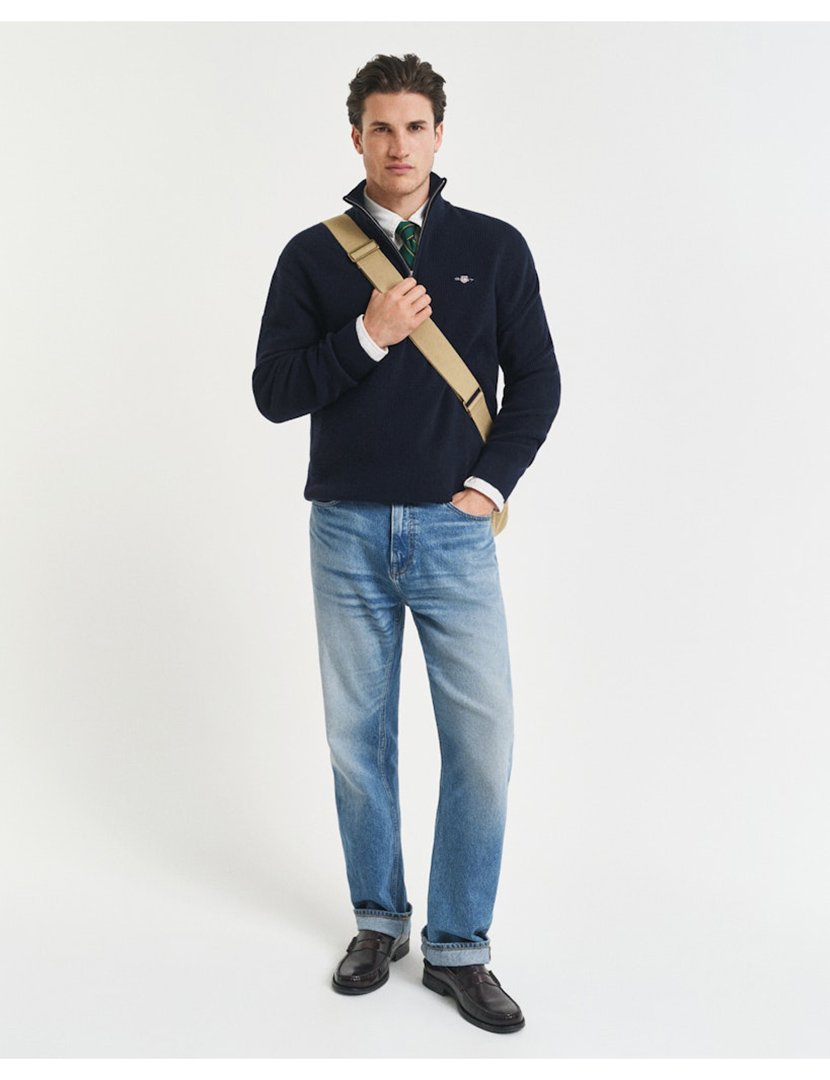 Pullover half-zip Azul