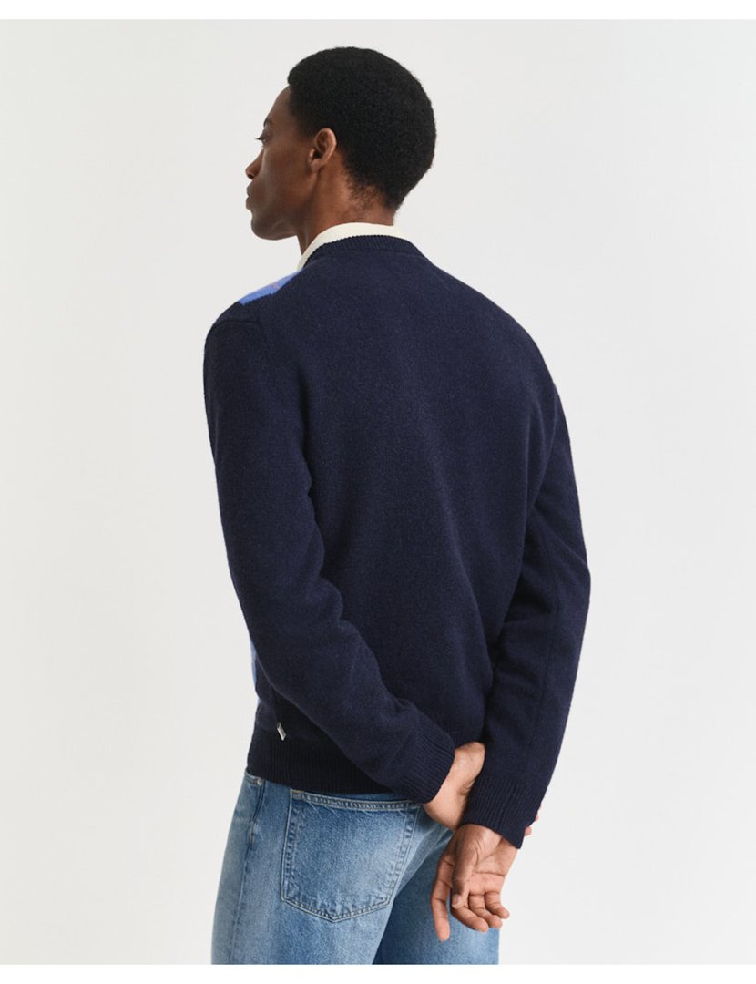 Camisola Argyle Cinzento