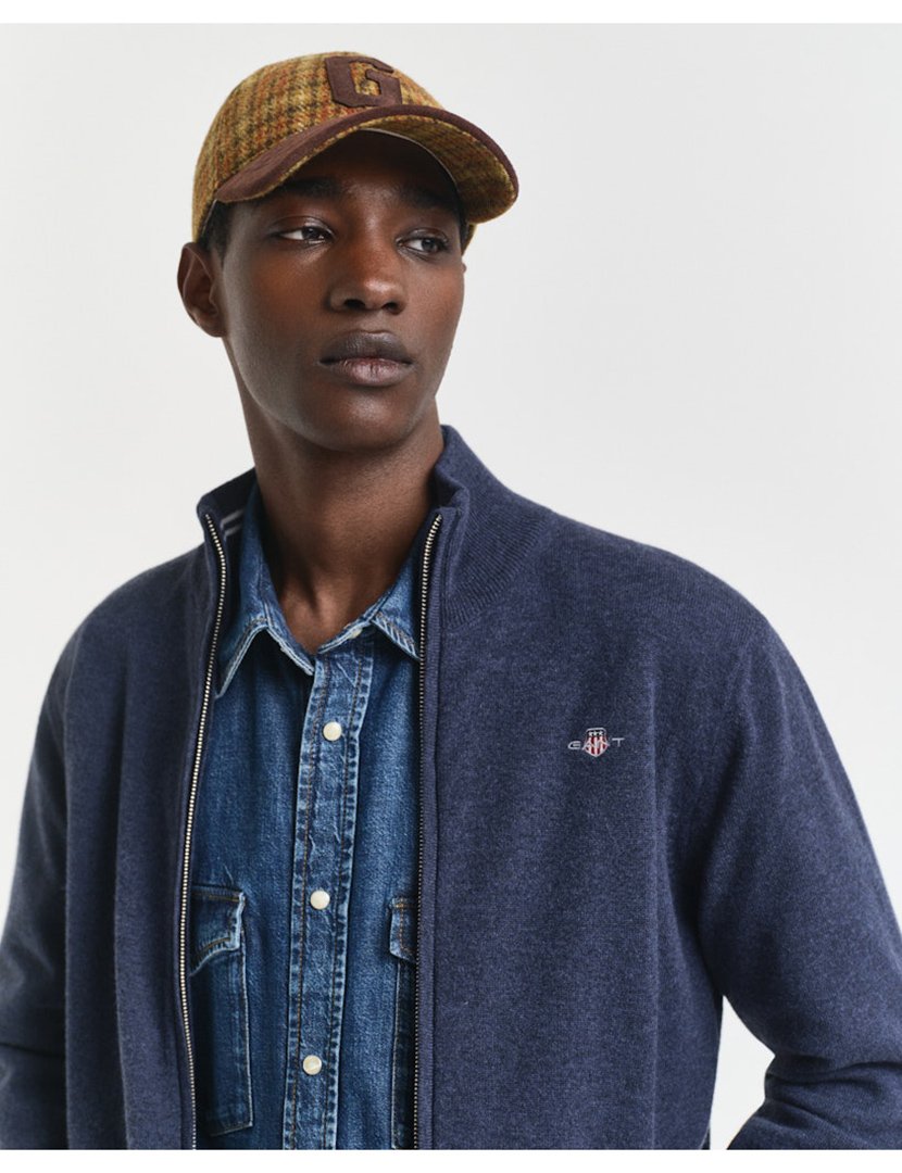 Cardigan com fecho Cinzento