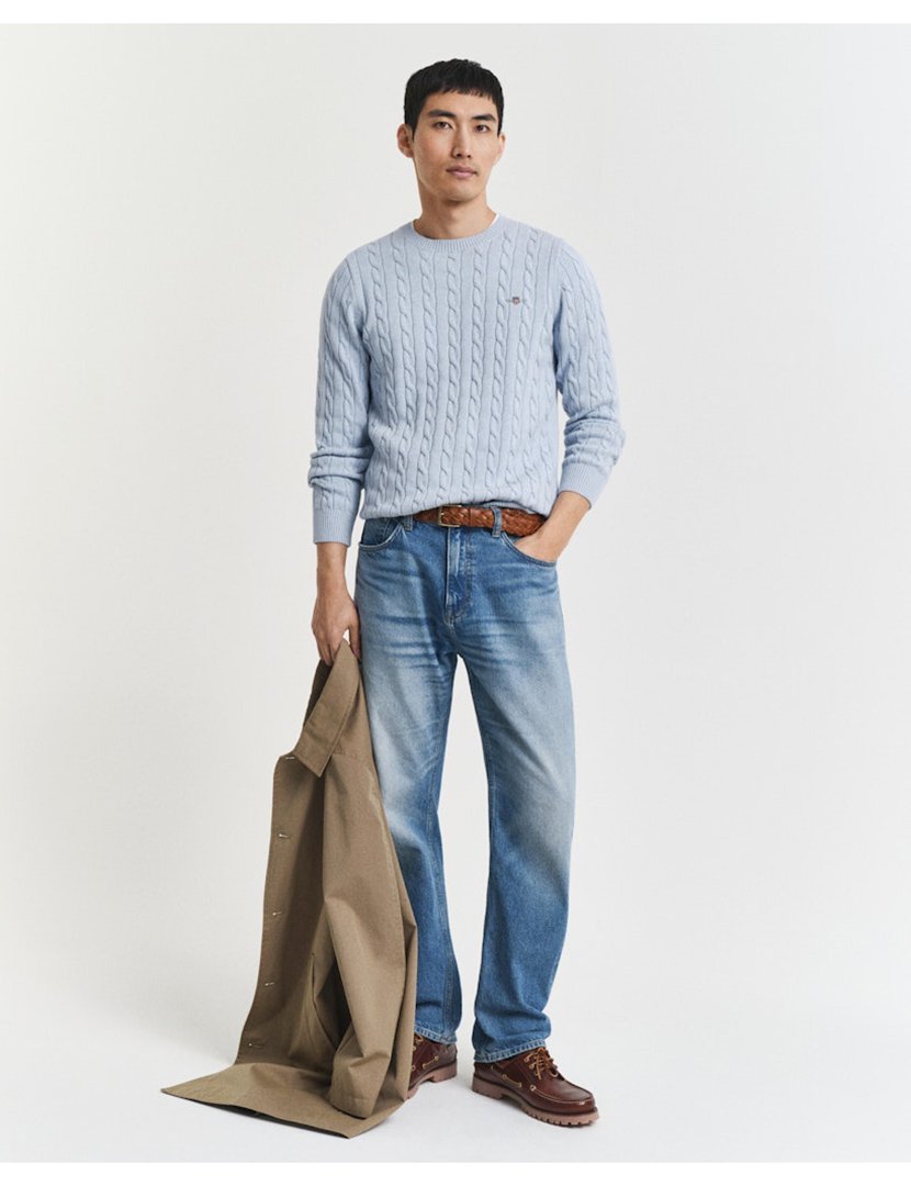 Camisola Classic Cable Knit Azul