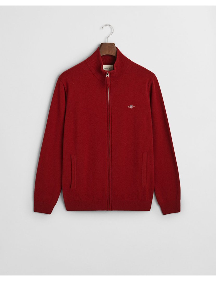 Cardigan com fecho Vermelho