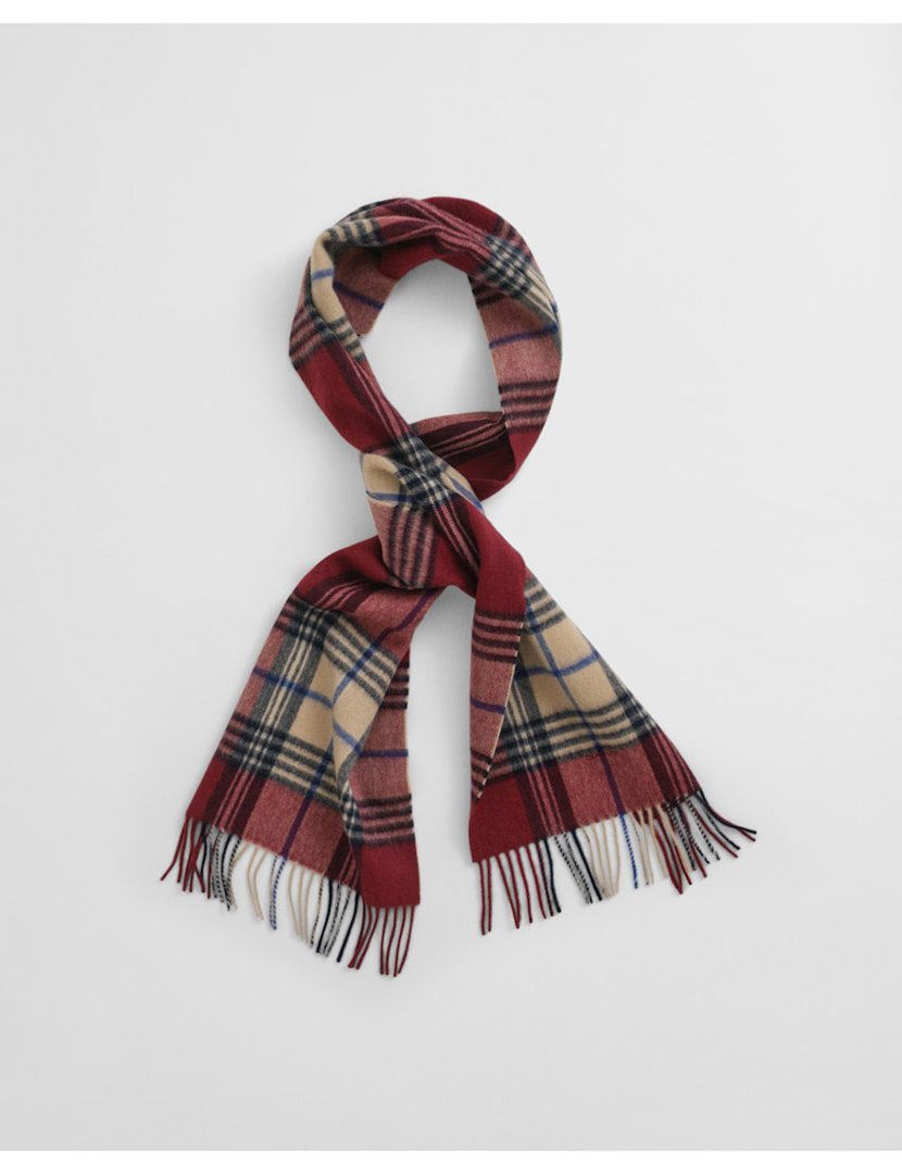 Cachecol xadrez de lã Vermelho