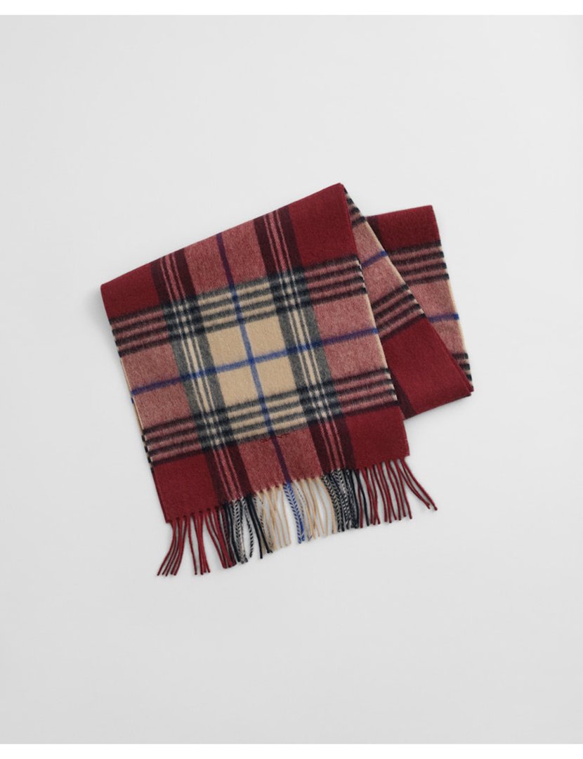 Cachecol xadrez de lã Vermelho