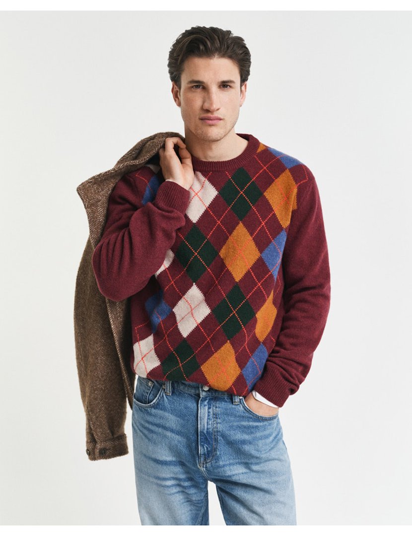 Camisola Argyle Vermelho