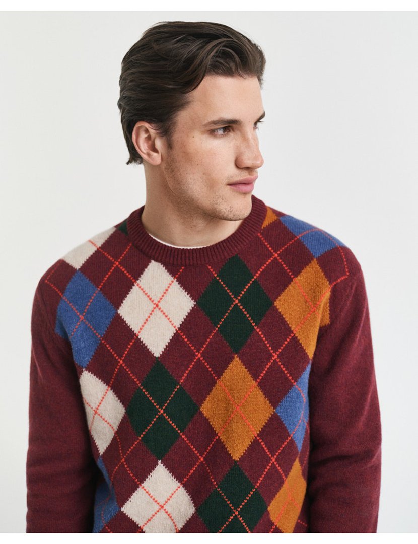 Camisola Argyle Vermelho