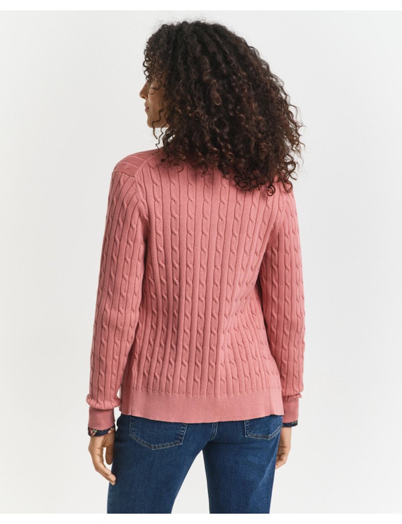 Cardigan de malha com butões Rosa