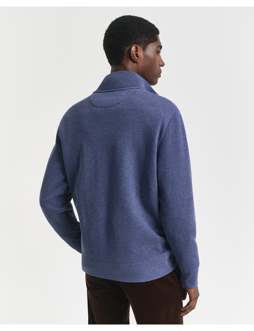 Casaco sacker rib full-zip Azul