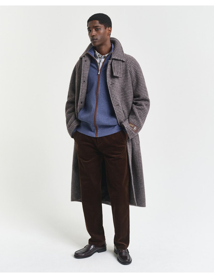 Casaco sacker rib full-zip Azul