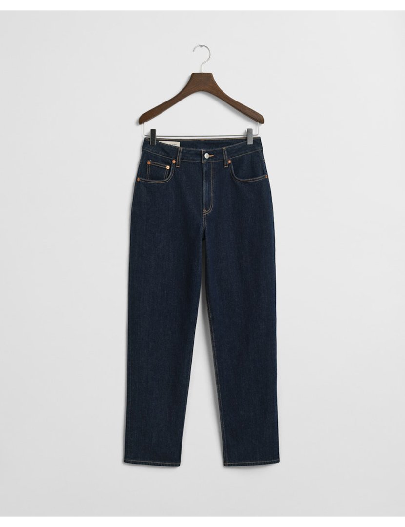 Calças straight fit Azul