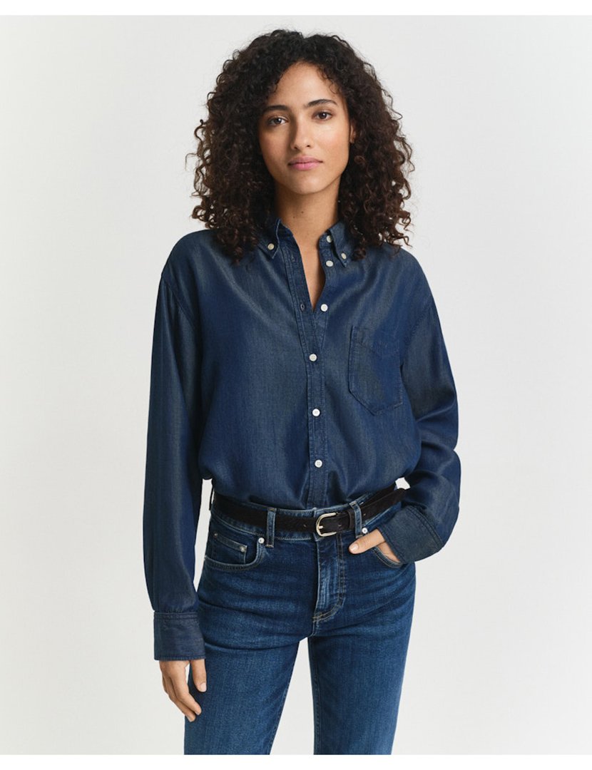 Camisa de manga comprida Indigo Azul