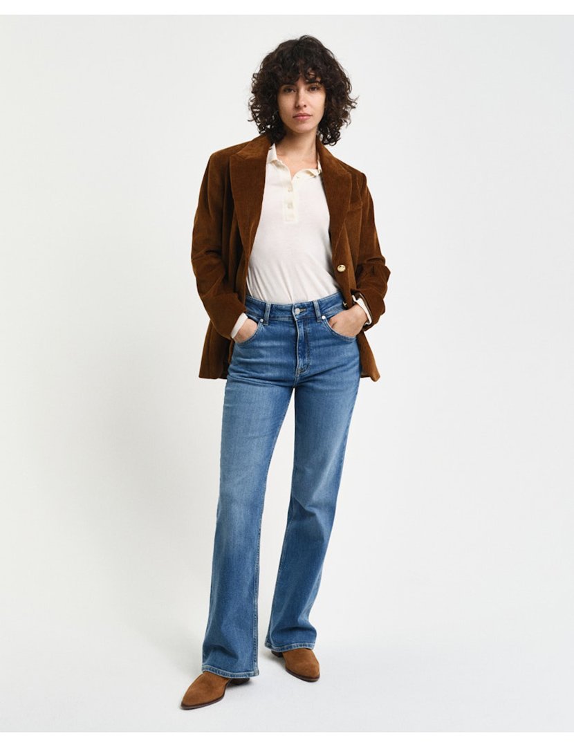 Calças de ganga slim flare Azul