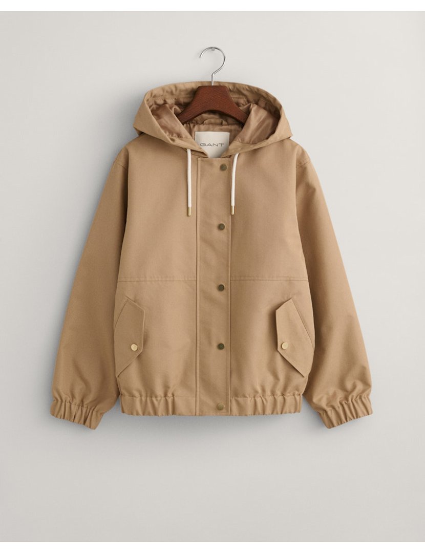 Casaco com capuz Castanho