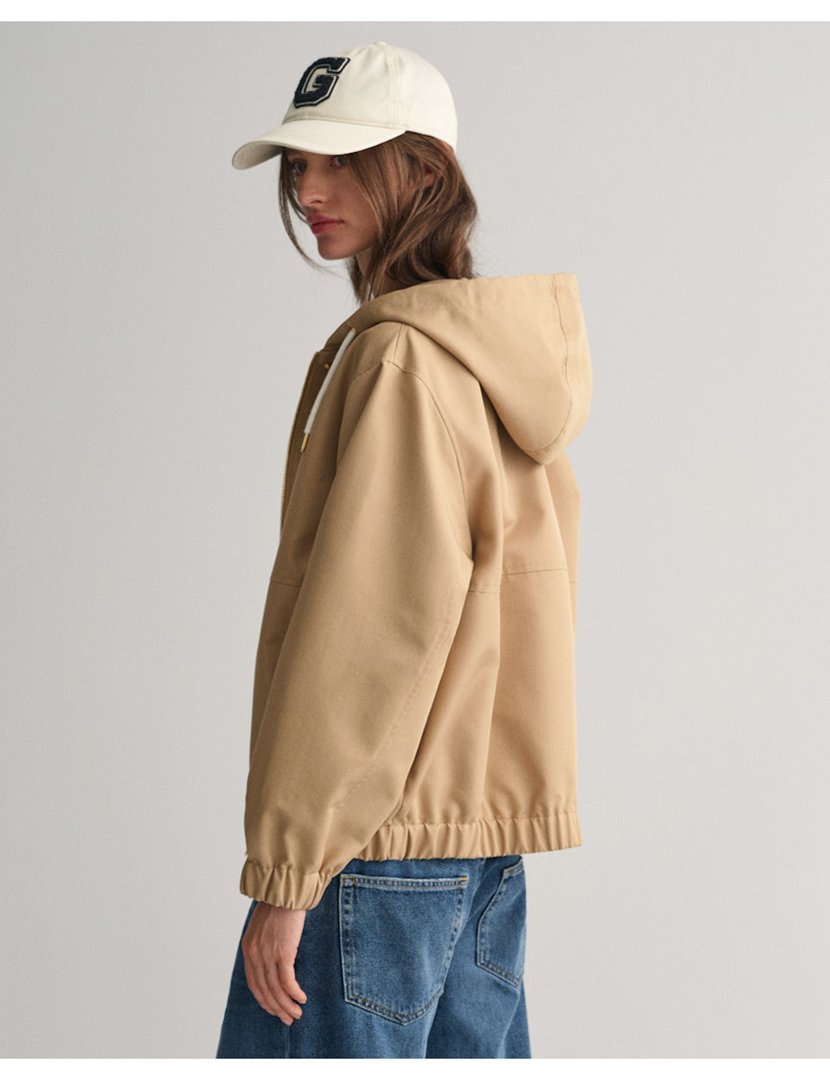 Casaco com capuz Castanho