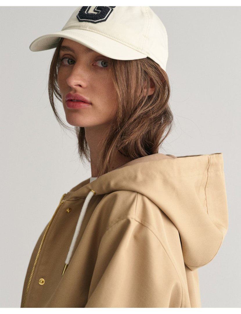 Casaco com capuz Castanho