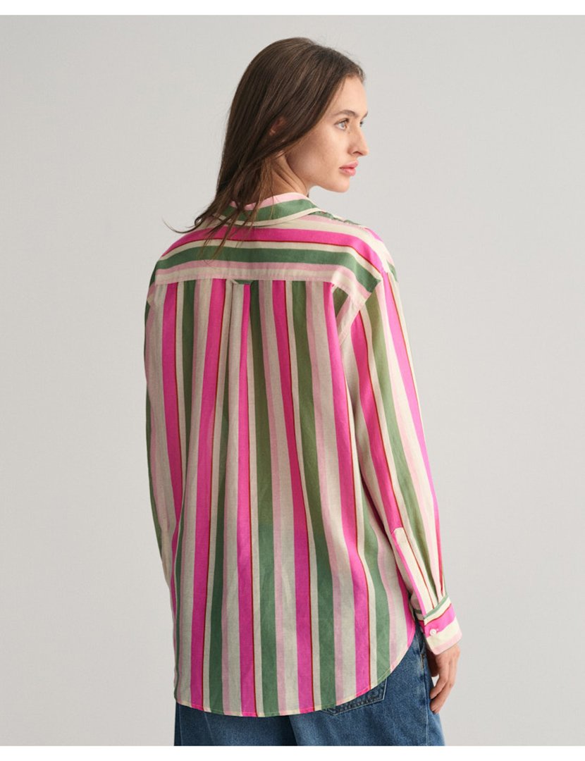 Camisa de manga comprida com riscas Verde