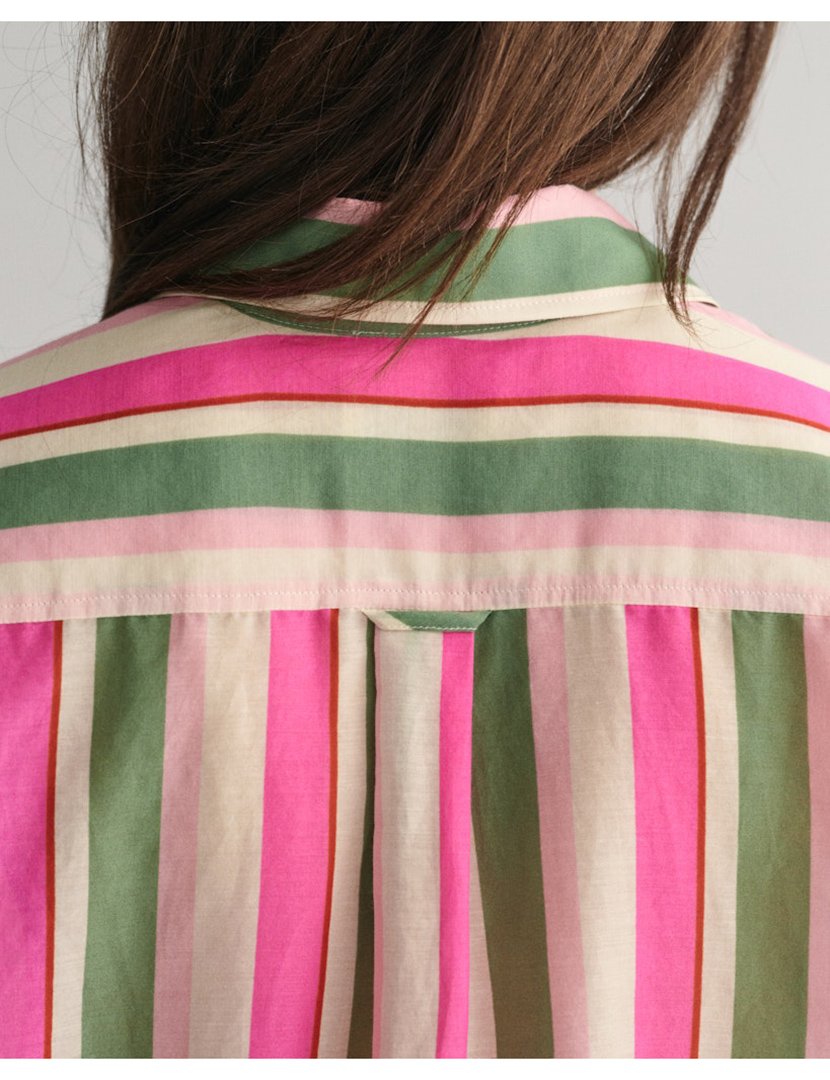 Camisa de manga comprida com riscas Verde