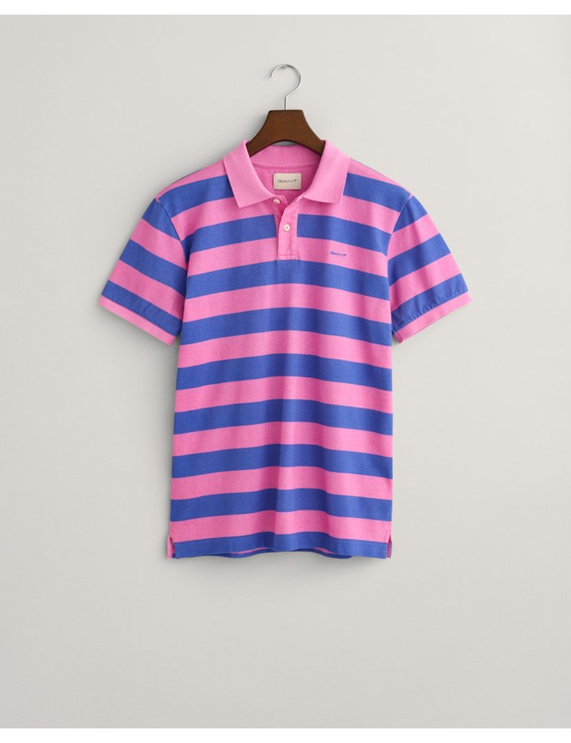 Pólo riscas Rosa e Azul