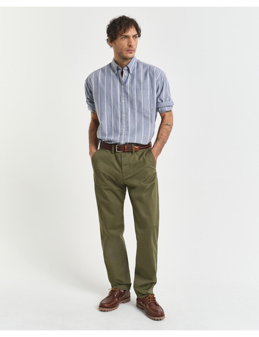 Calças Chino Regular Twill Verde