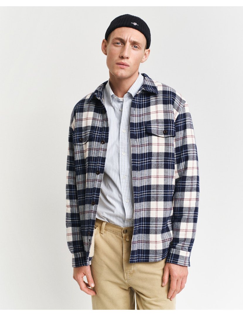 Sobrecamisa de xadrez Azul