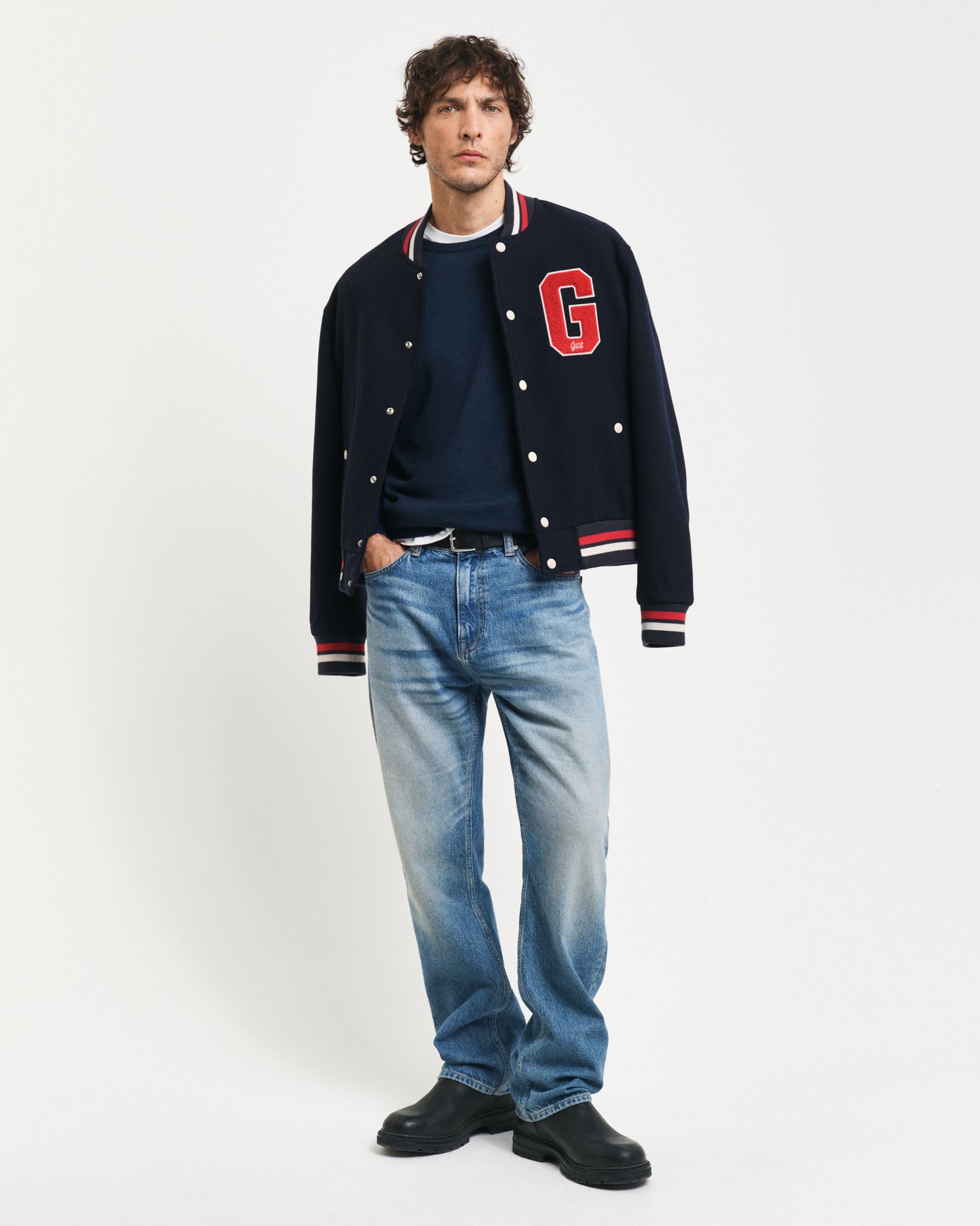 Camisola de malha Azul