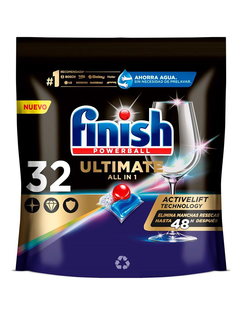 Detergente Máquina Loiça Pastilhas Ultimate Finish 32 Pastilhas