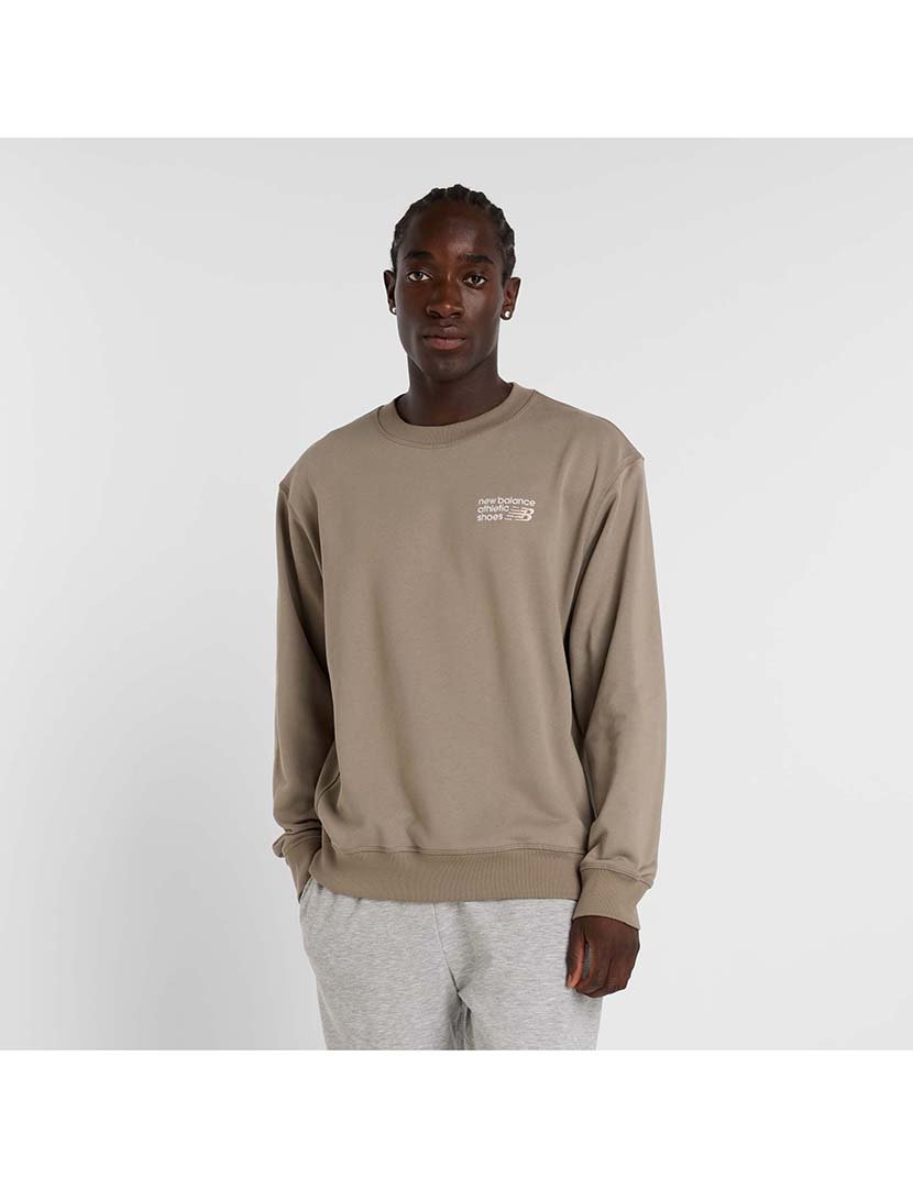 Sweatshirt Athletics Premium Logo Crew Castanho