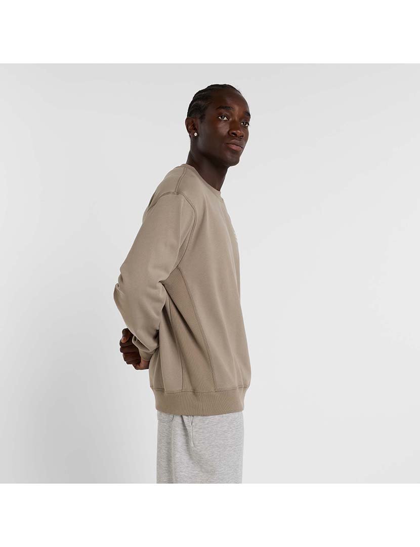 Sweatshirt Athletics Premium Logo Crew Castanho