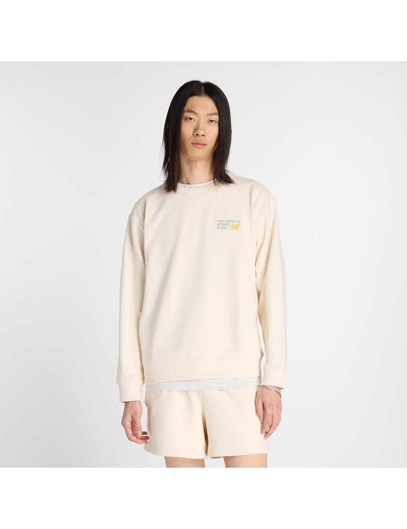 Sweatshirt Athletics Premium Logo Crew Branco