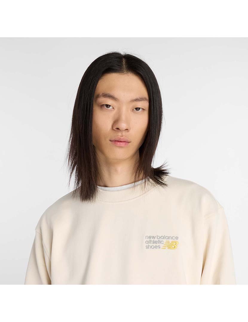 Sweatshirt Athletics Premium Logo Crew Branco